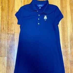 Polo dress navy cotton